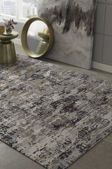 8' Gray Round Area Rug - Homeroots - Flyclothing LLC