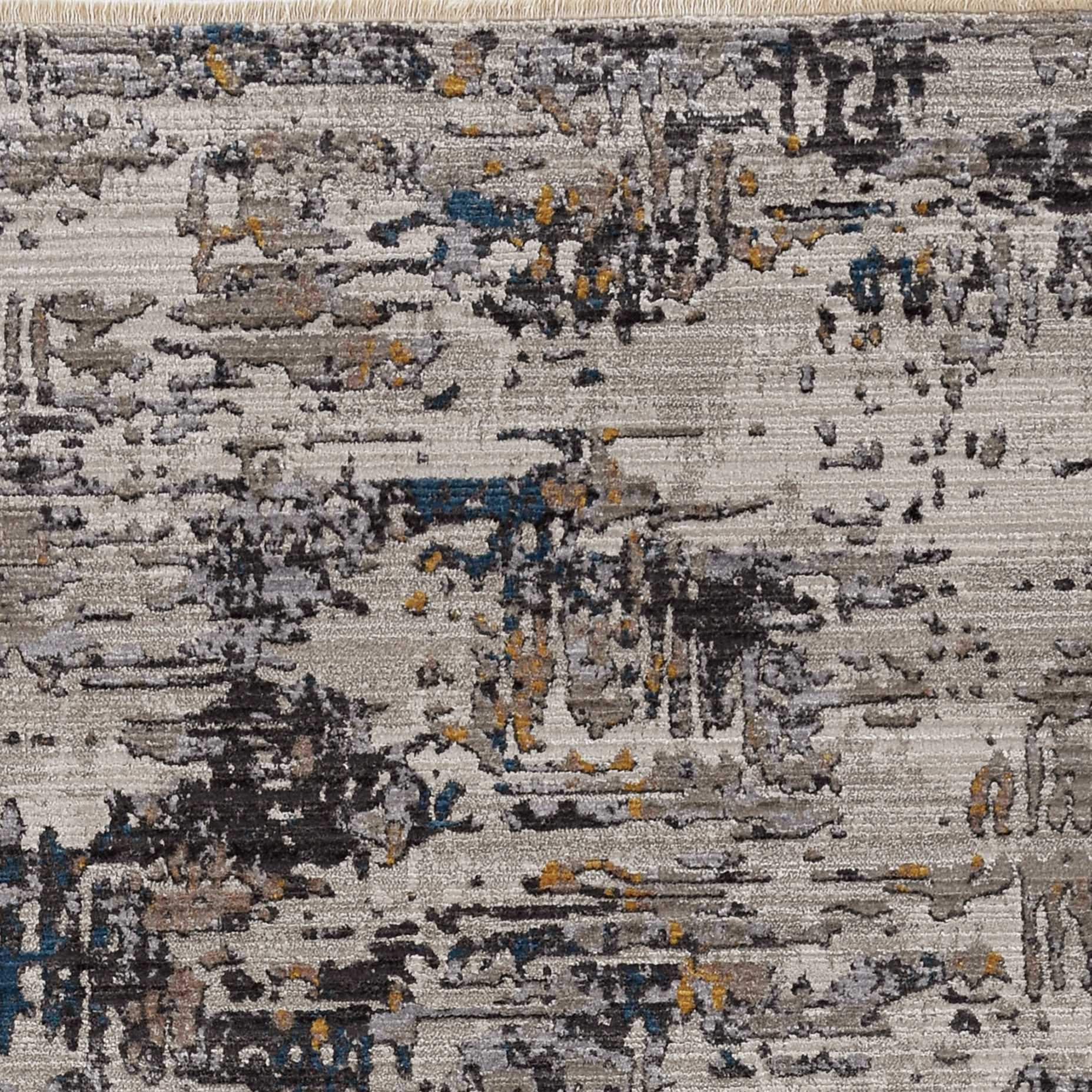 8' Gray Round Area Rug - Homeroots - Flyclothing LLC
