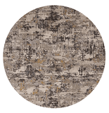 8' Gray Round Area Rug - Homeroots