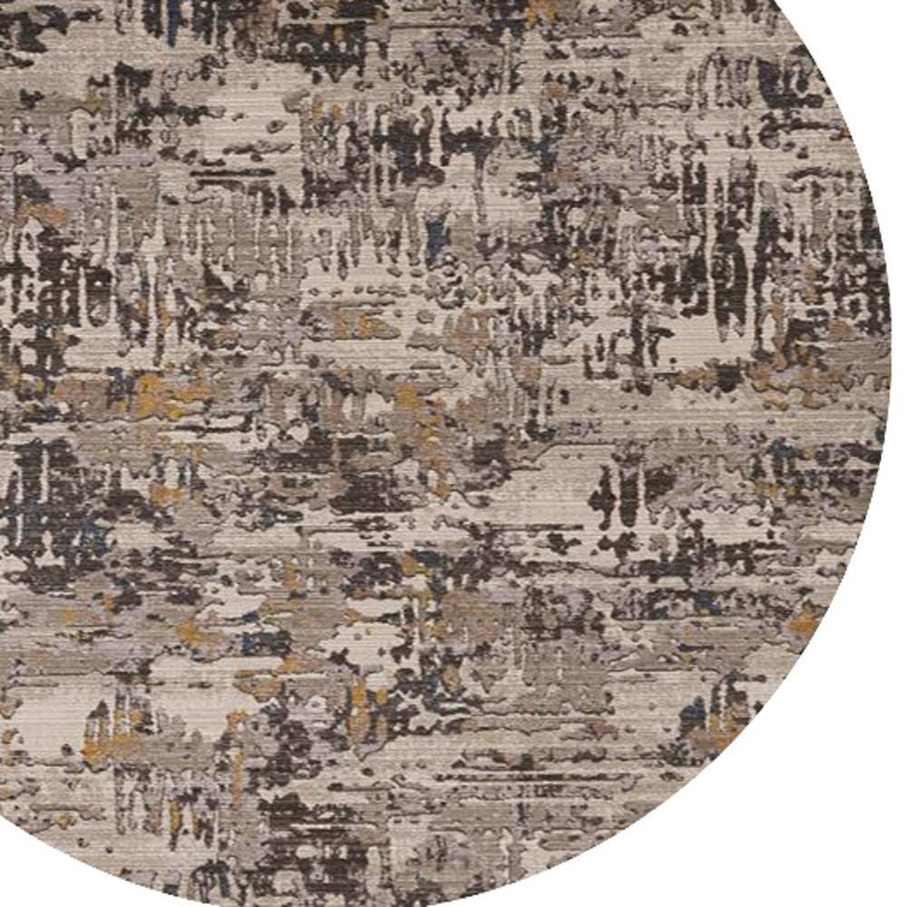 8' Gray Round Area Rug - Homeroots - Flyclothing LLC