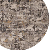 8' Gray Round Area Rug - Homeroots - Flyclothing LLC