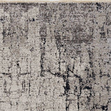 8' Gray and Ivory Round Area Rug - Homeroots