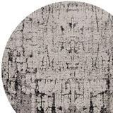 8' Gray and Ivory Round Area Rug - Homeroots - Flyclothing LLC