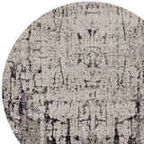 8' Gray and Ivory Round Area Rug - Homeroots - Flyclothing LLC