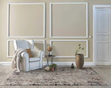 7' Beige Grey Machine Woven Shrank Abstract Design Indoor Runner Rug - Homeroots - Flyclothing LLC