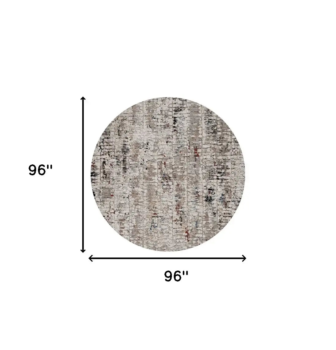 8' Blue Gray Round Area Rug - Homeroots - Flyclothing LLC