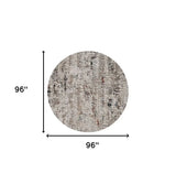 8' Blue Gray Round Area Rug - Homeroots - Flyclothing LLC