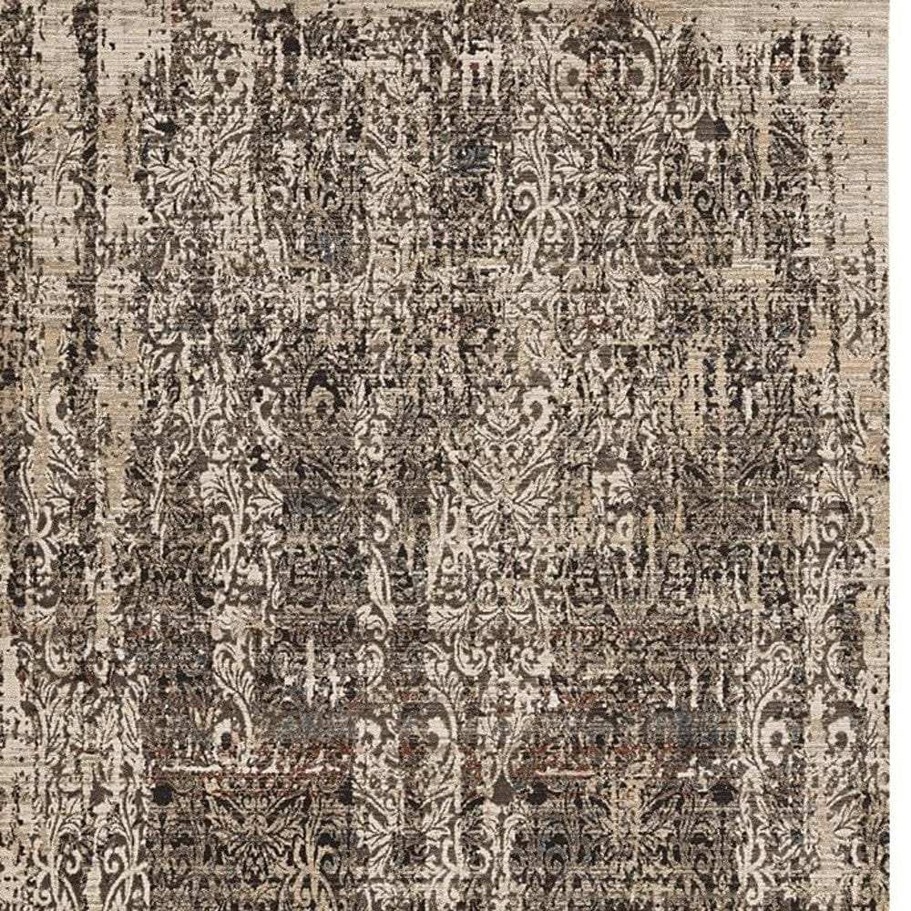 4' X 6' Grey Machine Woven Shrank Distressed Traditional Design Indoor Area Rug - Homeroots - Flyclothing LLC