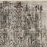 5' X 8' Grey Machine Woven Distressed Traditional Indoor Area Rug - Homeroots