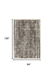 94 X 130 Grey Polyester Rug - Homeroots