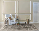 8' Gray Round Area Rug - Homeroots - Flyclothing LLC