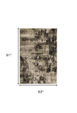 5' X 8' Ivory Or Charcoal Abstract Transitional Indoor Area Rug - Homeroots - Flyclothing LLC