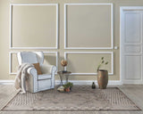 4' X 6' Beige Machine Woven Shrank Abstract Lines Design Indoor Area Rug - Homeroots - Flyclothing LLC