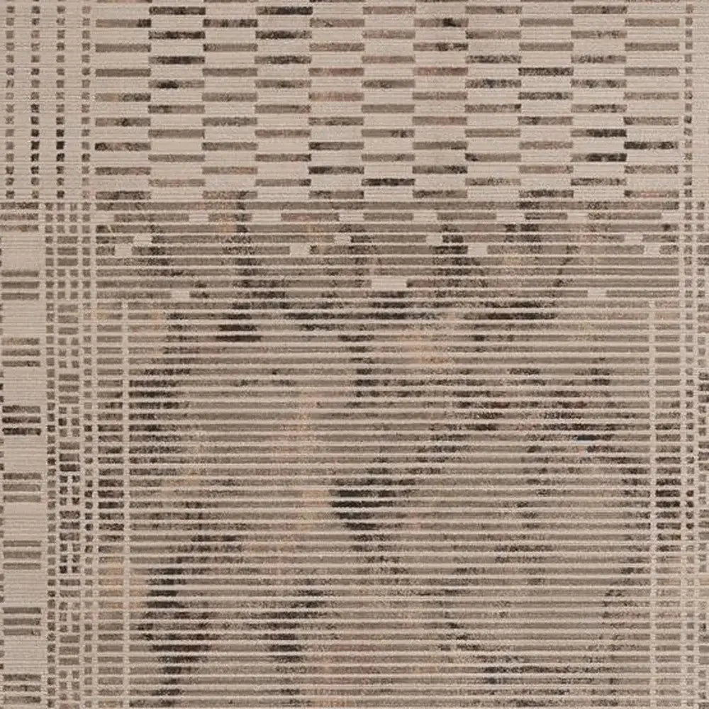 5' X 8' Natural Brown Machine Woven Abstract Lines Indoor Area Rug - Homeroots - Flyclothing LLC