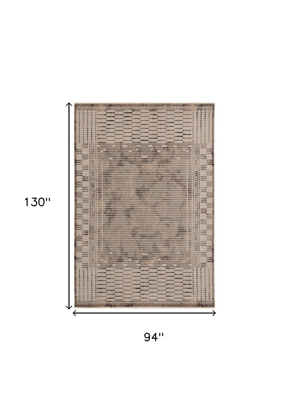 94 X 130 Natural Polyester Rug - Homeroots - Flyclothing LLC