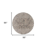 8' Natural Round Area Rug - Homeroots - Flyclothing LLC