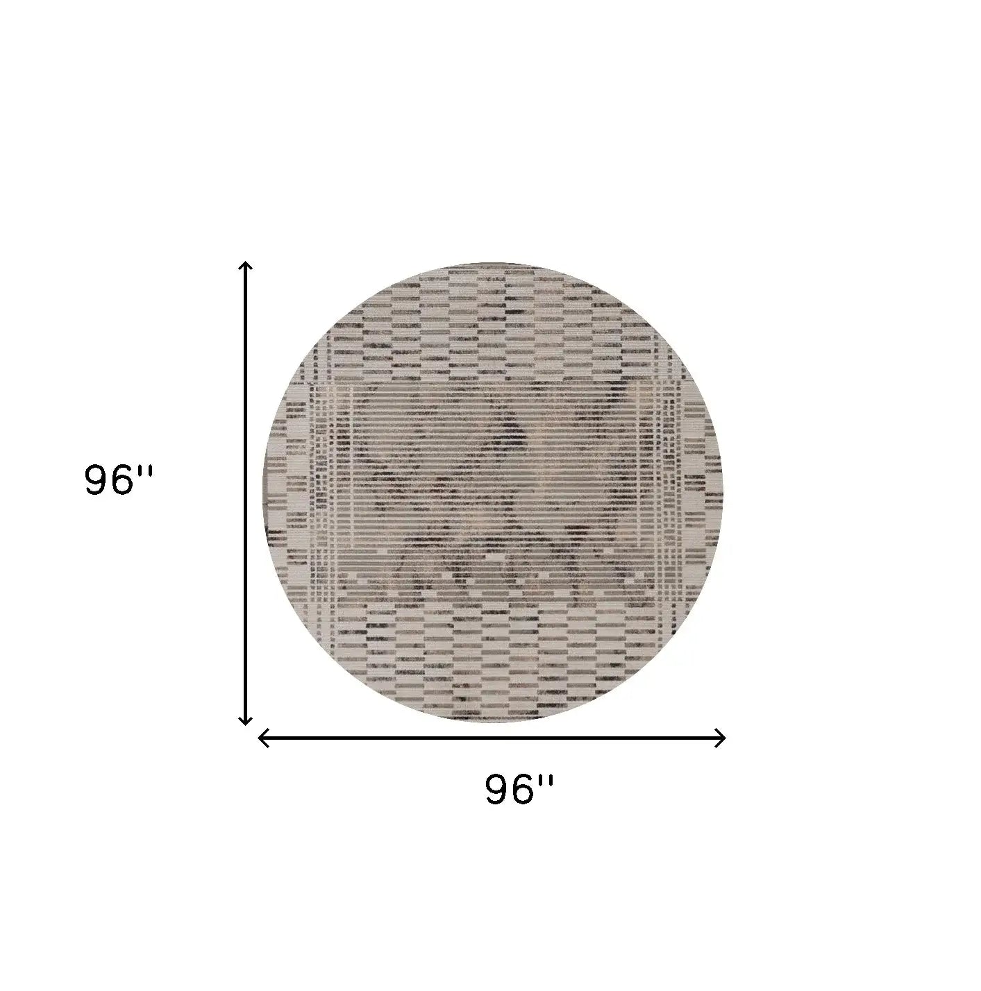 8' Natural Round Area Rug - Homeroots - Flyclothing LLC