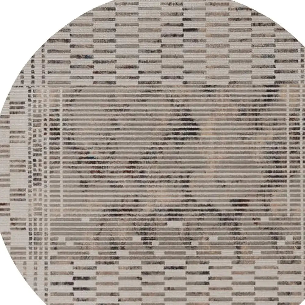 8' Natural Round Area Rug - Homeroots - Flyclothing LLC