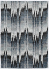 3' X 5' Blue Ivory Machine Woven Abstract Pulse Area Rug - Homeroots - Flyclothing LLC