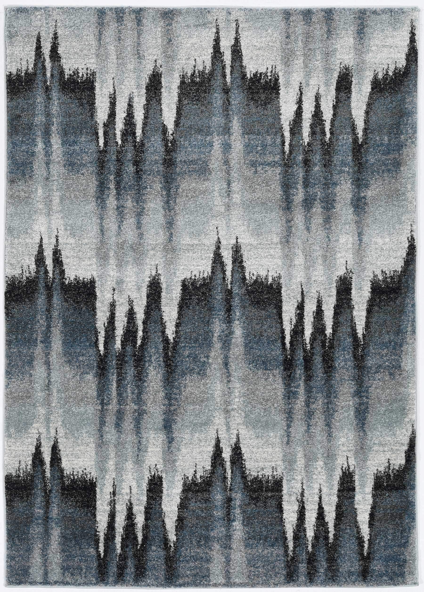 3' X 5' Blue Ivory Machine Woven Abstract Pulse Area Rug - Homeroots - Flyclothing LLC