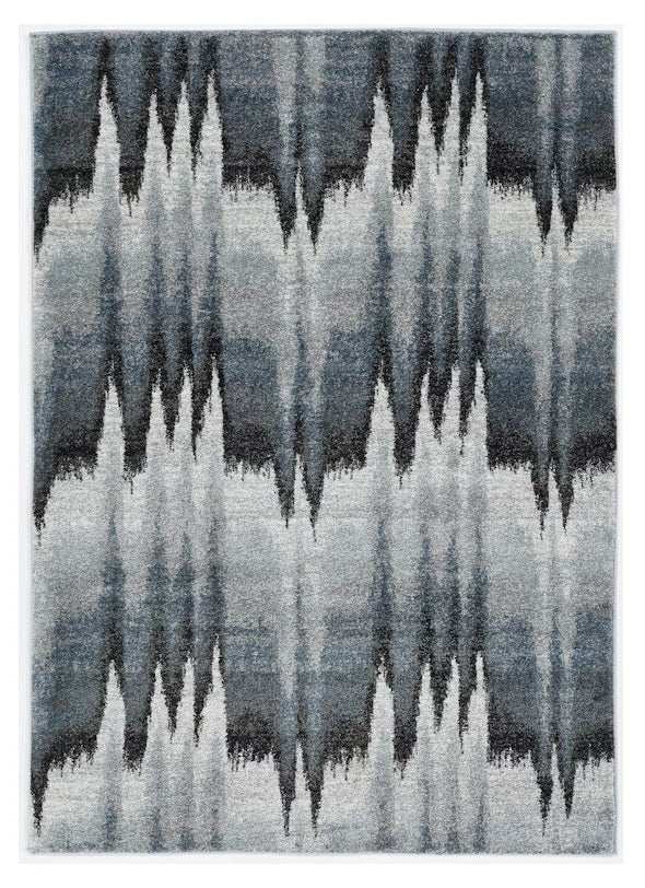 94 X 130 Blue Ivory Polypropylene Rug - Homeroots - Flyclothing LLC