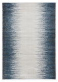 5' X 8' Ivory Or Blue Gradient Bordered Indoor Area Rug - Homeroots