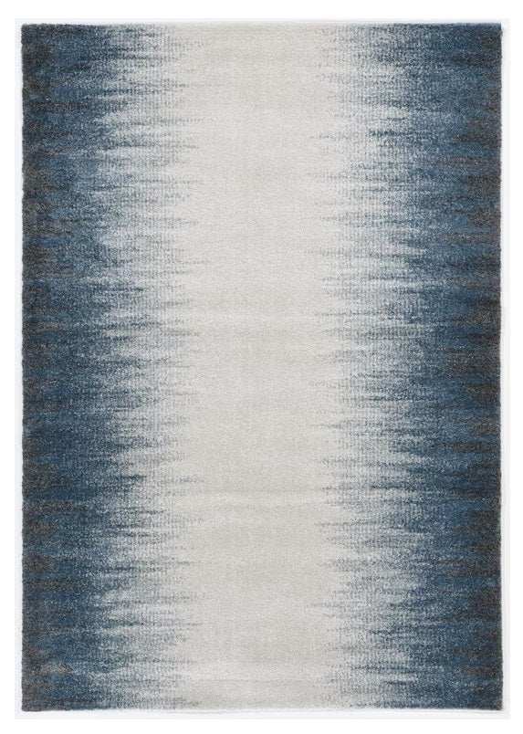 8' X 11' Ivory Blue Machine Woven Ombre Indoor Area Rug - Homeroots - Flyclothing LLC