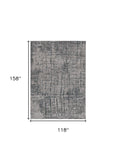 10' X 13' Gray and Ivory Abstract Area Rug - Homeroots
