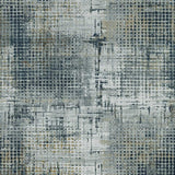 3' X 5' Ivory Navy and Gray Abstract Area Rug - Homeroots - Flyclothing LLC