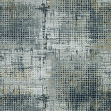 3' X 5' Ivory Navy and Gray Abstract Area Rug - Homeroots - Flyclothing LLC