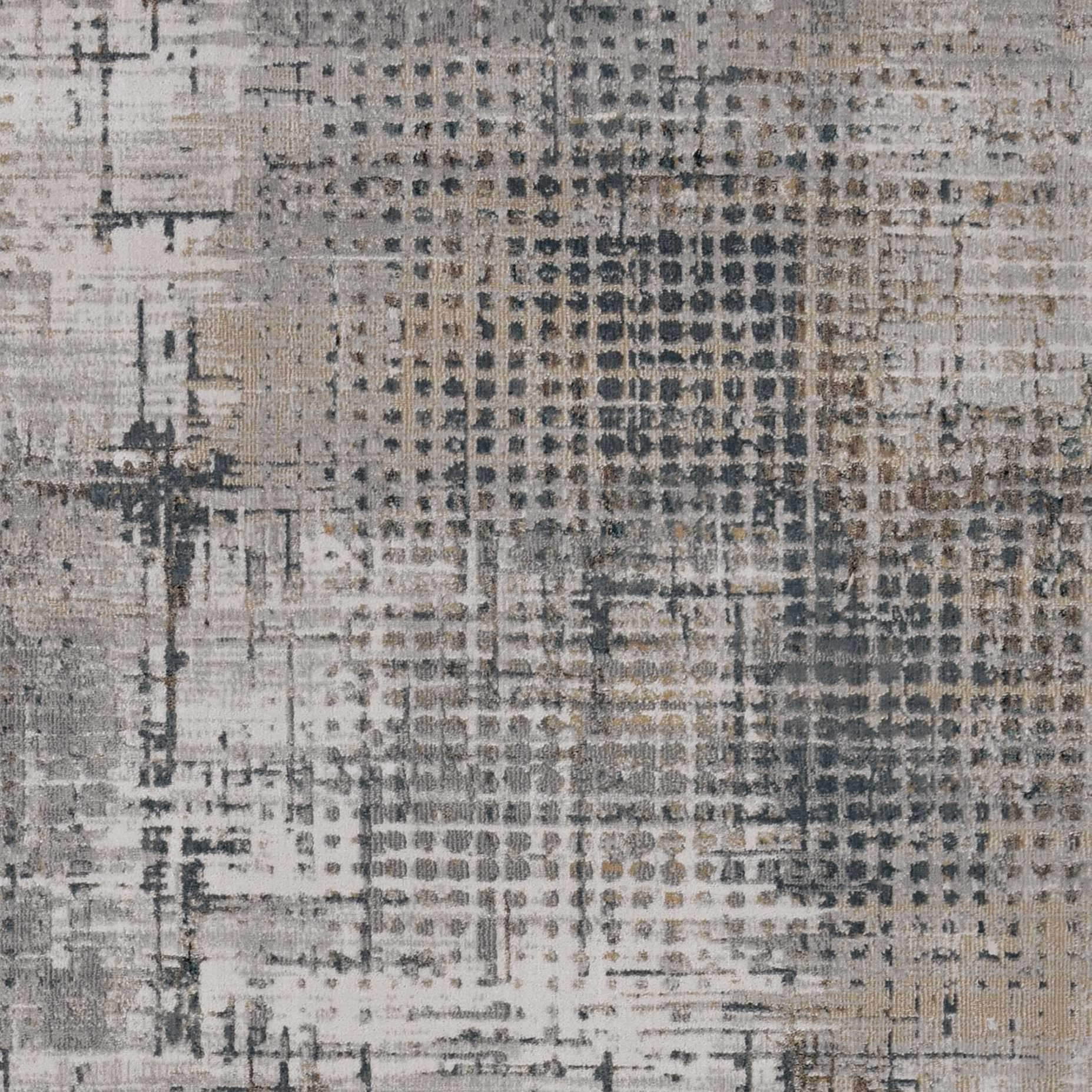 10' X 13' Ivory Navy and Gray Abstract Area Rug - Homeroots - Flyclothing LLC