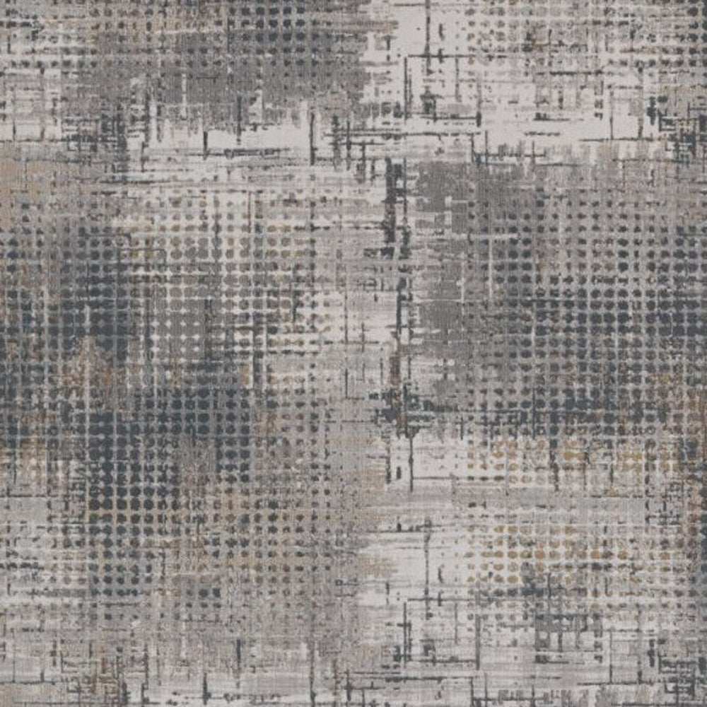 10' X 13' Ivory Navy and Gray Abstract Area Rug - Homeroots - Flyclothing LLC