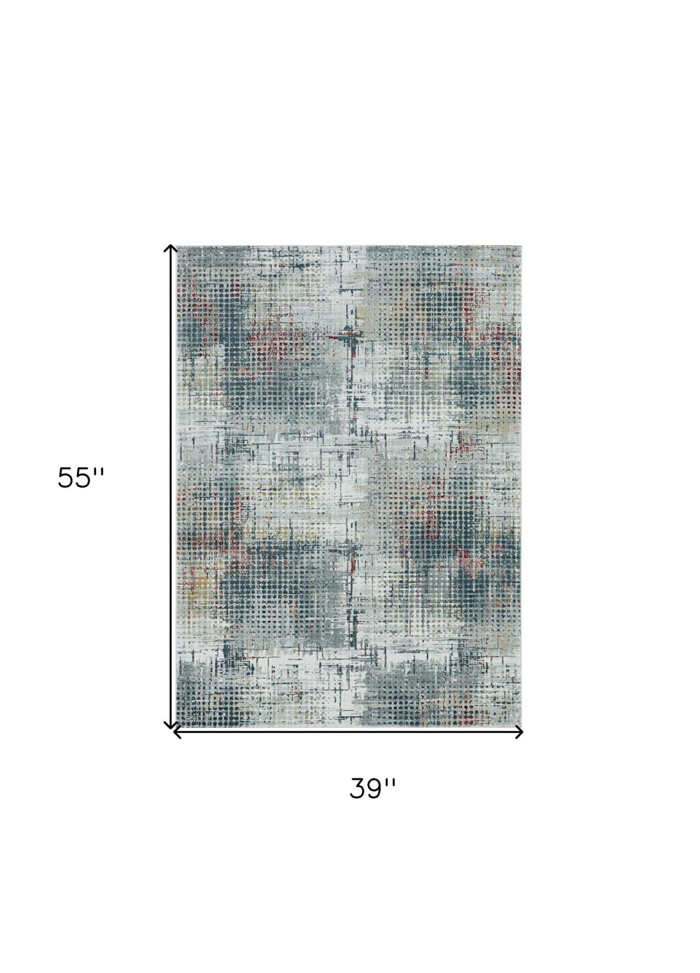 3' X 5' Gray Abstract Area Rug - Homeroots - Flyclothing LLC
