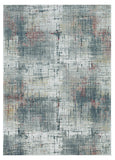 3' X 5' Gray Abstract Area Rug - Homeroots