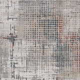 8' X 11' Ivory Gray and Gold Abstract Area Rug - Homeroots