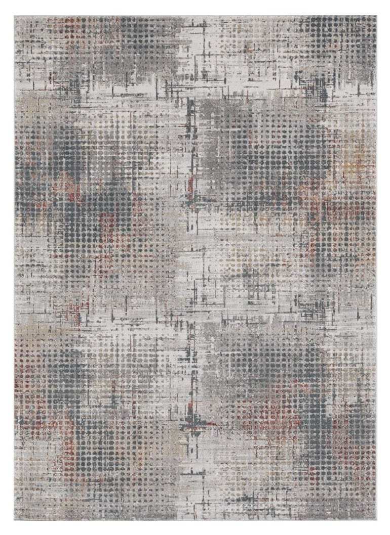 10' X 13' Ivory Gray and Gold Abstract Area Rug - Homeroots - Flyclothing LLC
