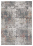 10' X 13' Ivory Gray and Gold Abstract Area Rug - Homeroots
