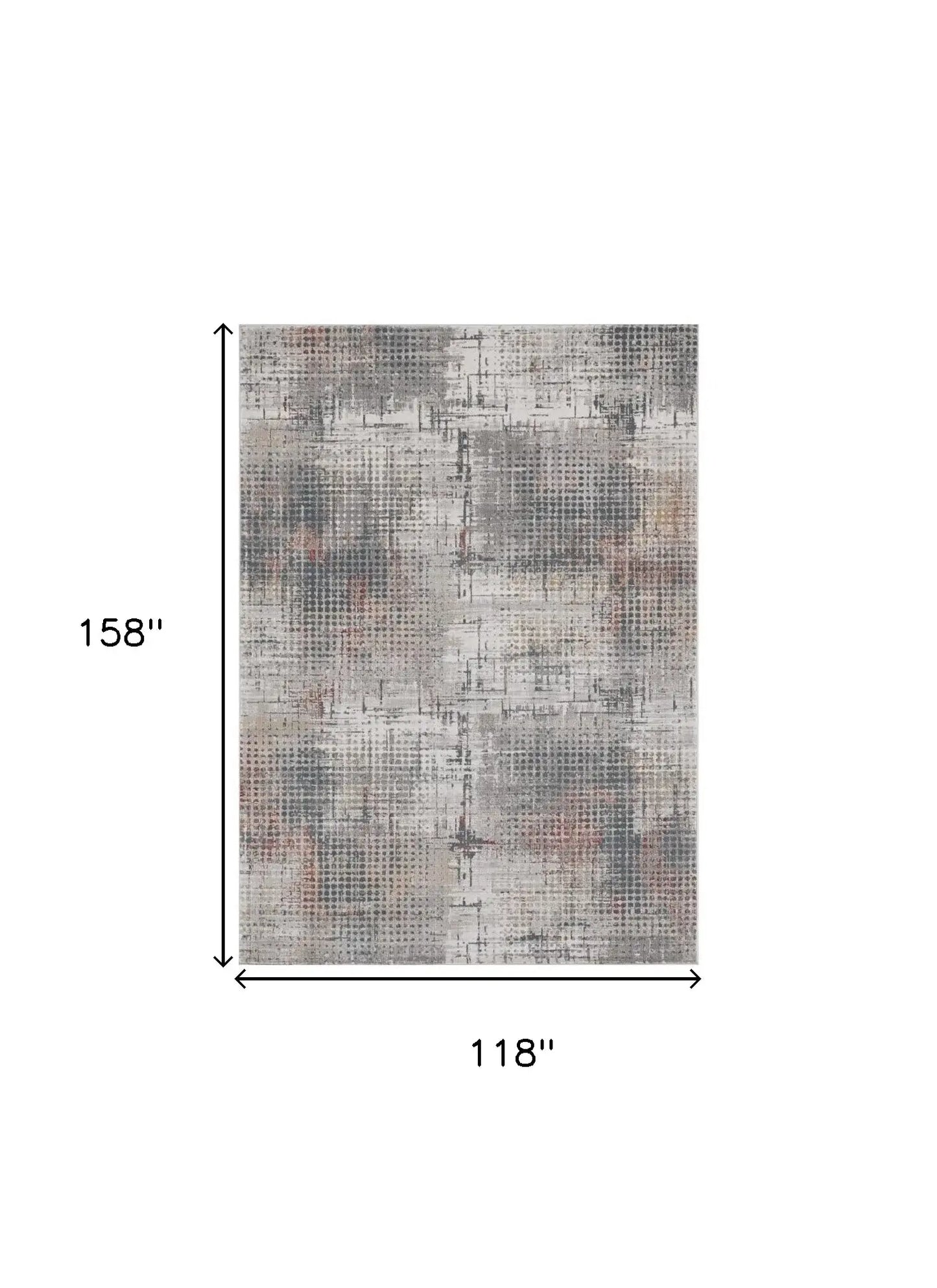 10' X 13' Ivory Gray and Gold Abstract Area Rug - Homeroots - Flyclothing LLC