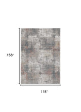 10' X 13' Ivory Gray and Gold Abstract Area Rug - Homeroots - Flyclothing LLC