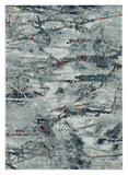 3' X 5' Gray Abstract Area Rug - Homeroots