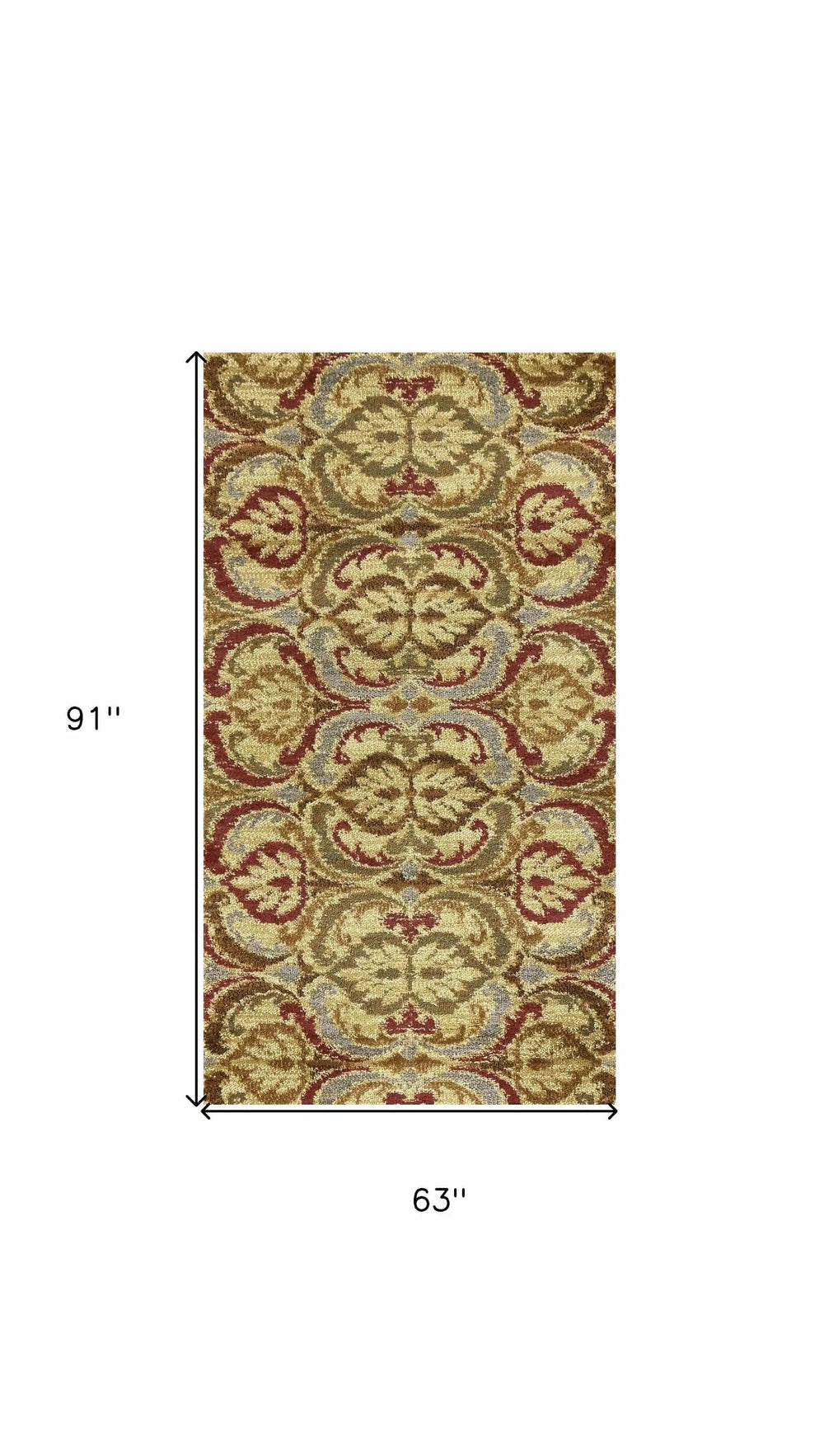 5' X 8' Multicoloured Floral Area Rug - Homeroots - Flyclothing LLC
