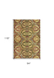 8' X 10' Multicoloured Floral Area Rug - Homeroots