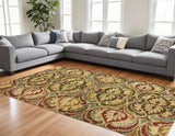 8' X 10' Multicoloured Floral Area Rug - Homeroots