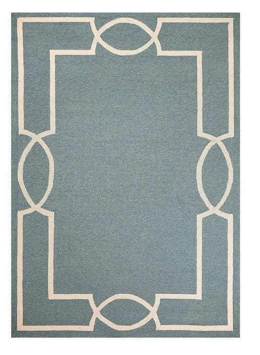 7' X 10' Gray and Ivory Round Handmade Indoor Outdoor Area Rug - Homeroots - Flyclothing LLC