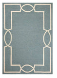 7' X 10' Gray and Ivory Round Handmade Indoor Outdoor Area Rug - Homeroots - Flyclothing LLC