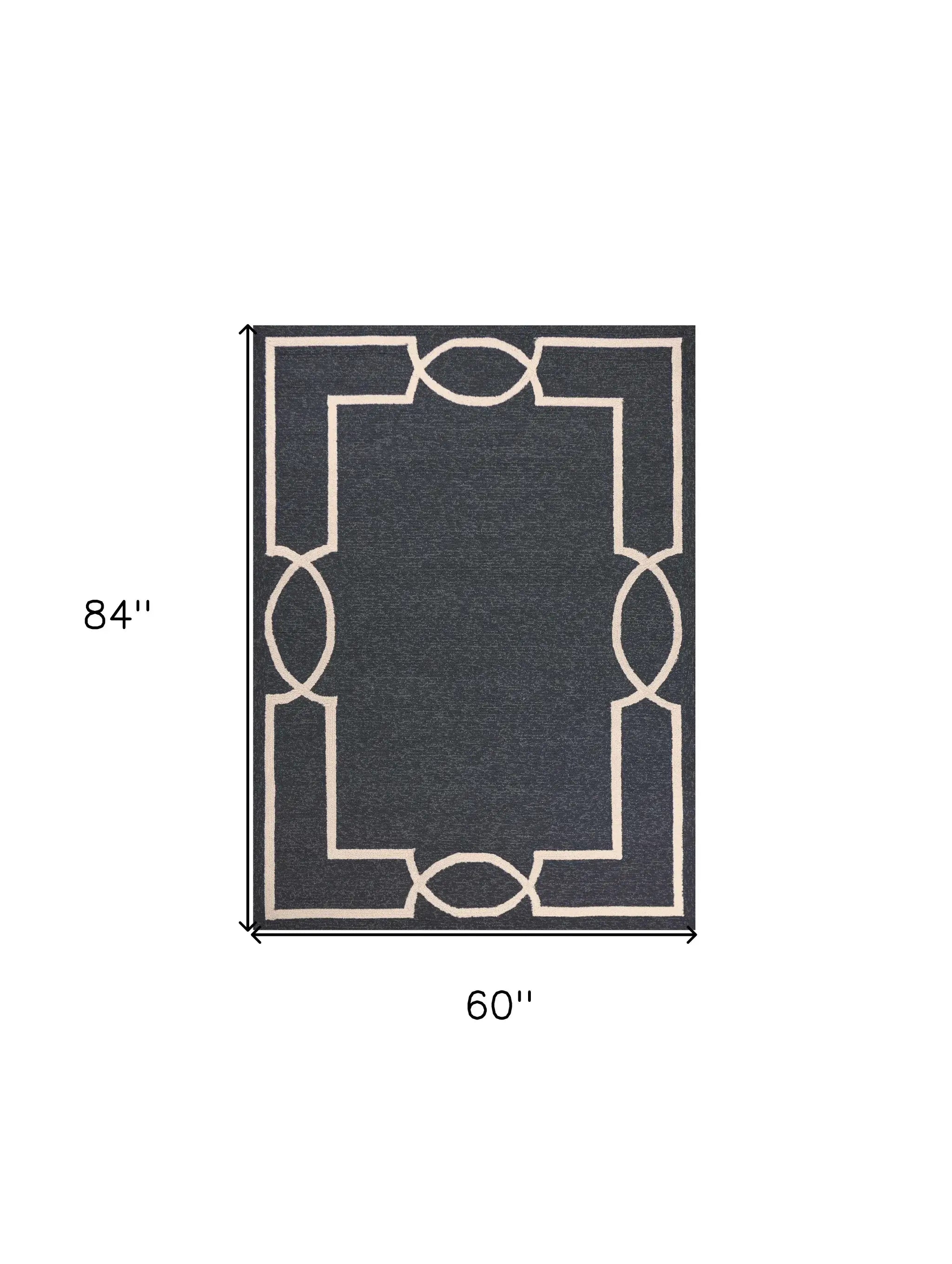 5' X 7' Gray Handmade Indoor Outdoor Area Rug - Homeroots - Flyclothing LLC