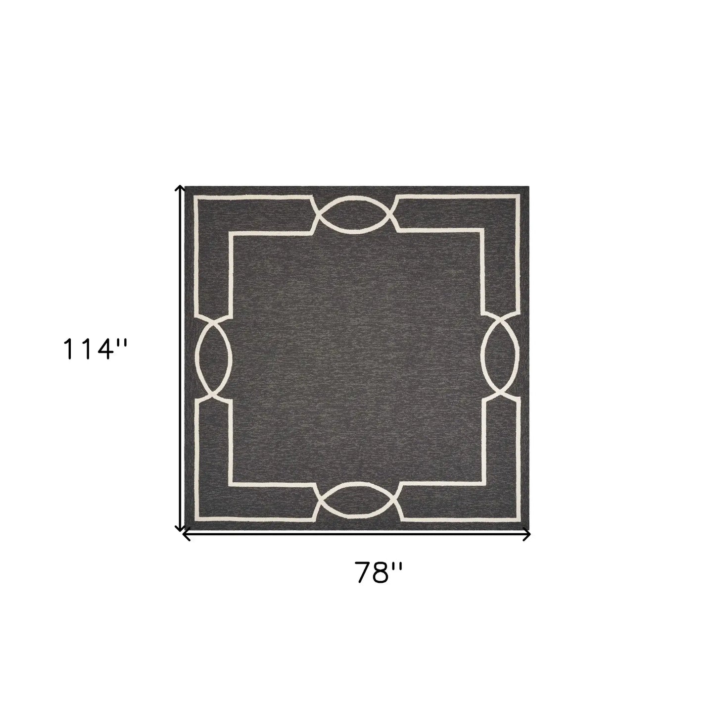 7' X 10' Black and White Hand Hooked Area Rug - Homeroots - Flyclothing LLC