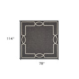 7' X 10' Black and White Hand Hooked Area Rug - Homeroots - Flyclothing LLC