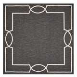 7' X 10' Black and White Hand Hooked Area Rug - Homeroots - Flyclothing LLC