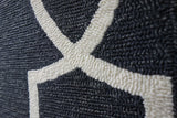 8' X 11' Black and White Hand Hooked Area Rug - Homeroots - Flyclothing LLC